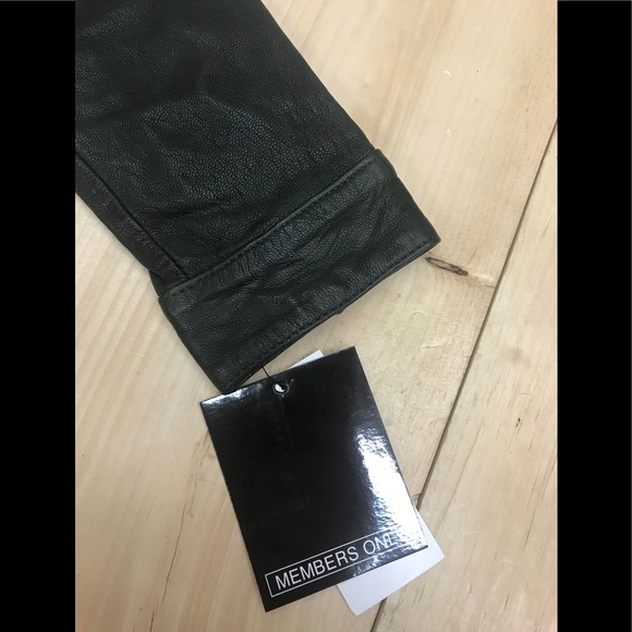 Members only genuine leather Jacket dark green,NWT - Picture 4 of 8